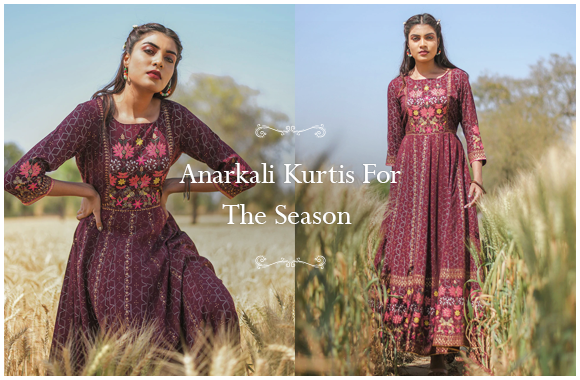 Top Pick Graceful Anarkali Kurtis For The Season