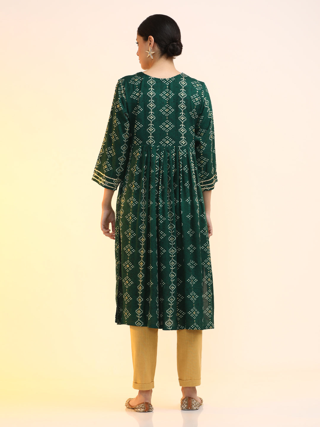 Embroidered A-Line Ethnic Motifs Kurta