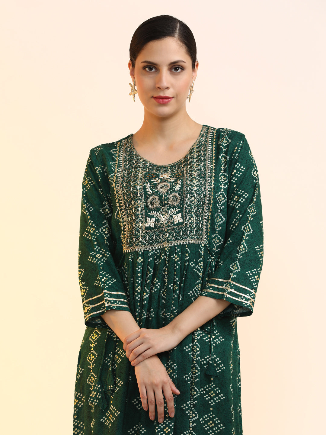 Embroidered A-Line Ethnic Motifs Kurta