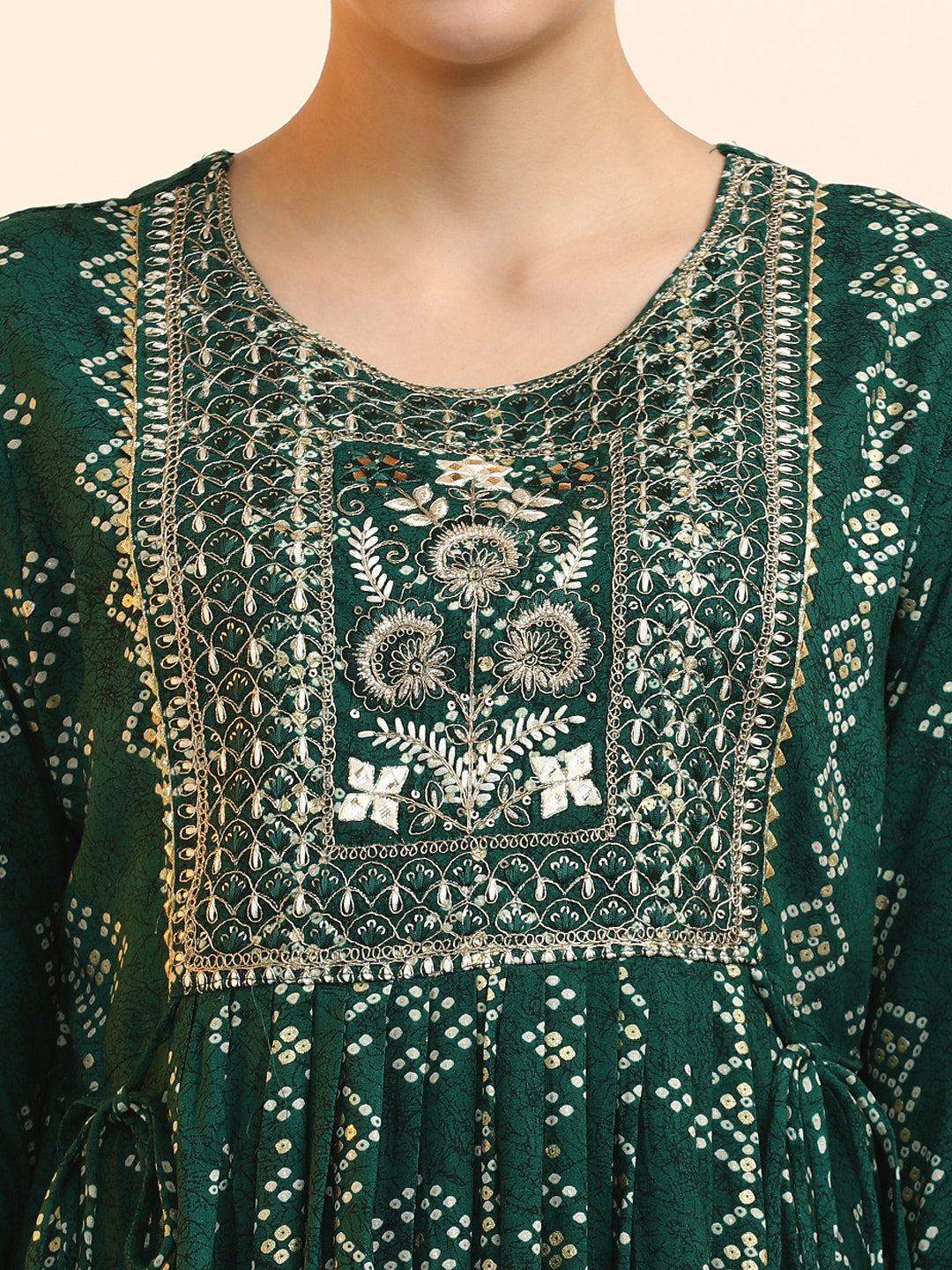 Embroidered A-Line Ethnic Motifs Kurta