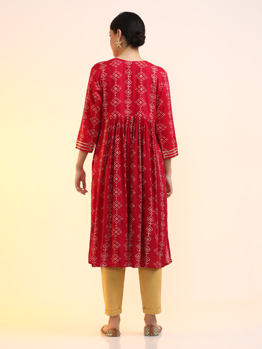 Embroidered A-Line Ethnic Motifs Kurta