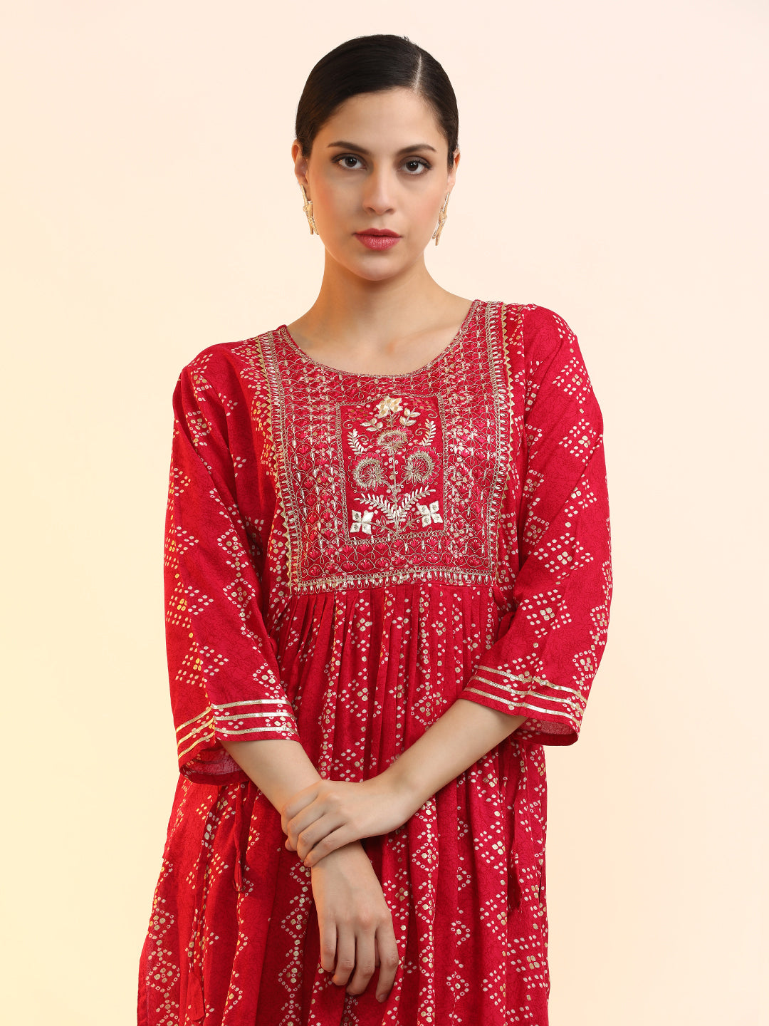Embroidered A-Line Ethnic Motifs Kurta