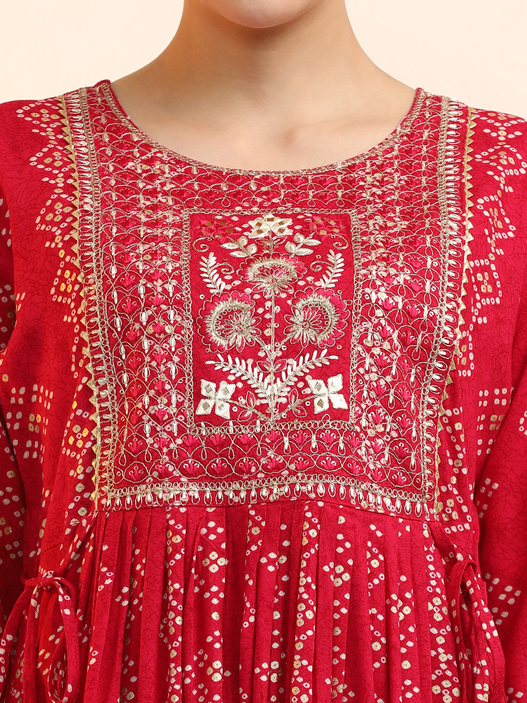 Embroidered A-Line Ethnic Motifs Kurta