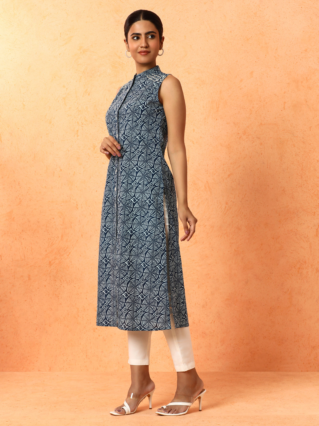 Floral Printed Straight Pure Cotton Kurta