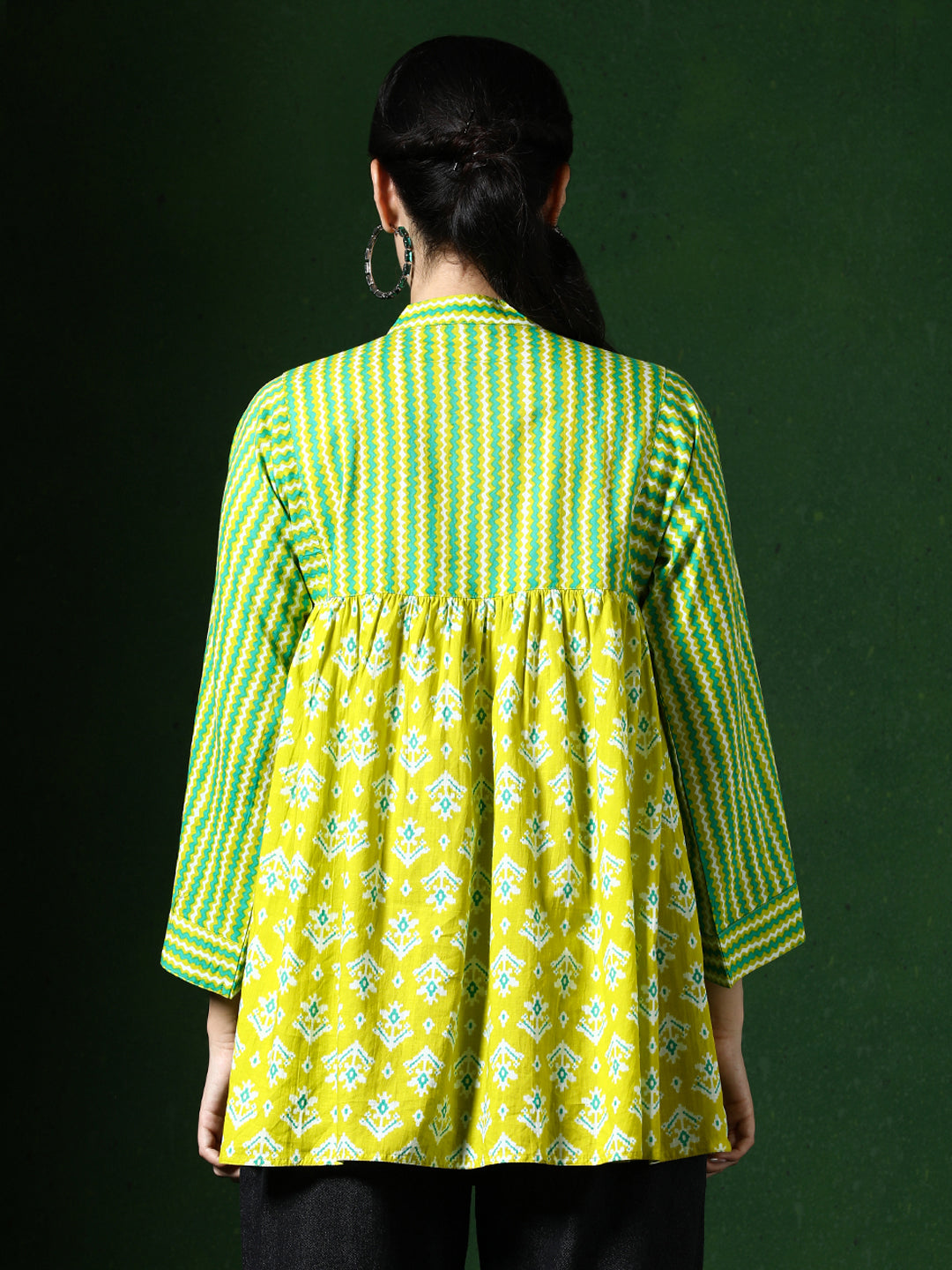 Floral Printed A-Line Pure Cotton Top