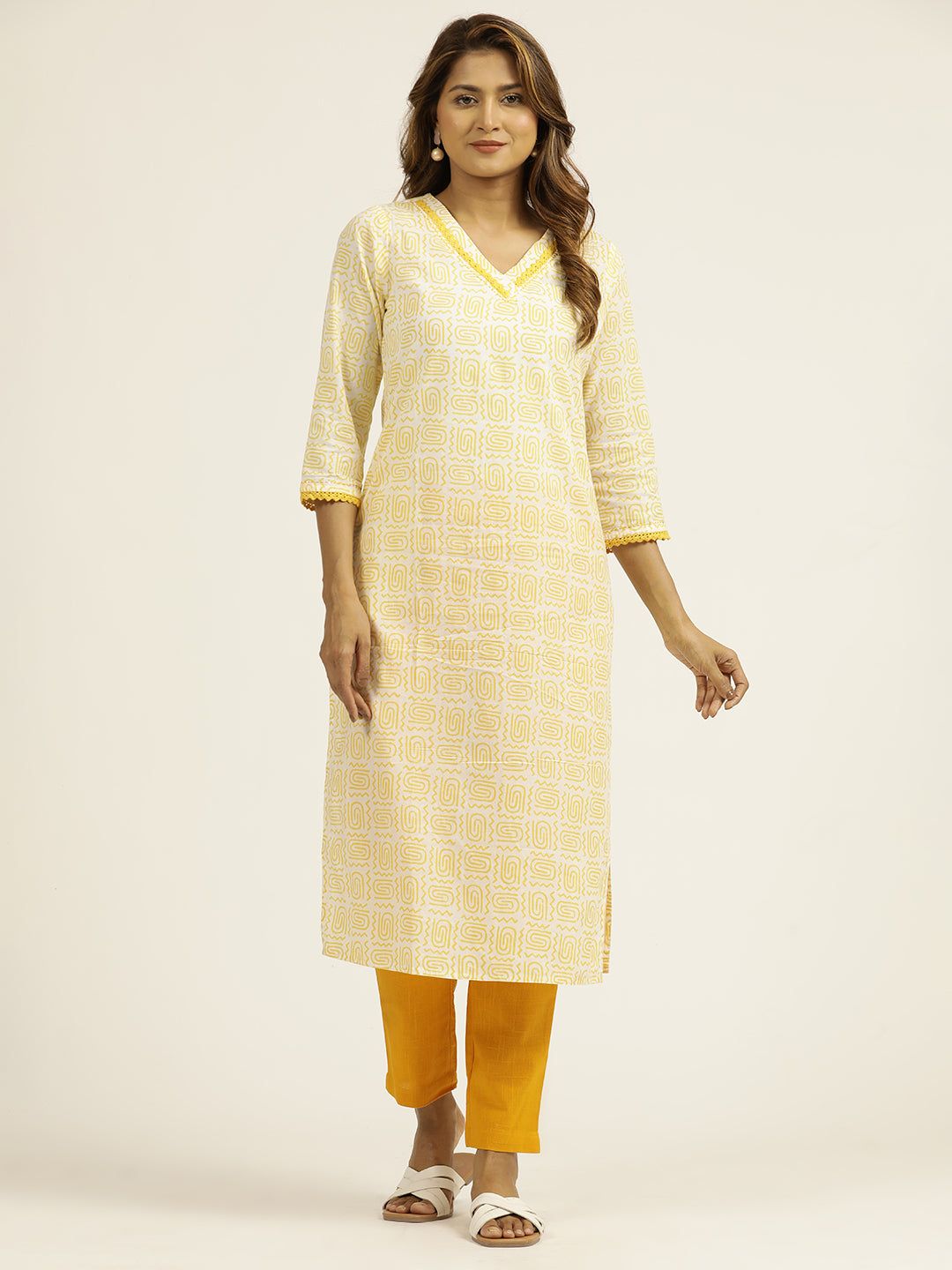 ABSTRACT STRAIGHT KURTA