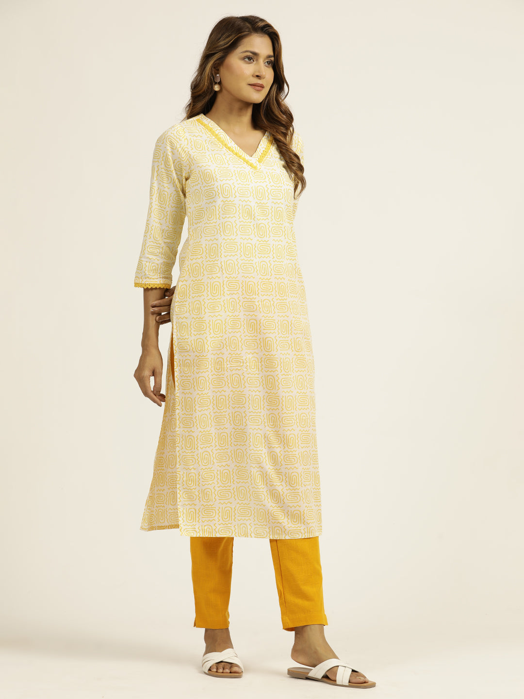 ABSTRACT STRAIGHT KURTA