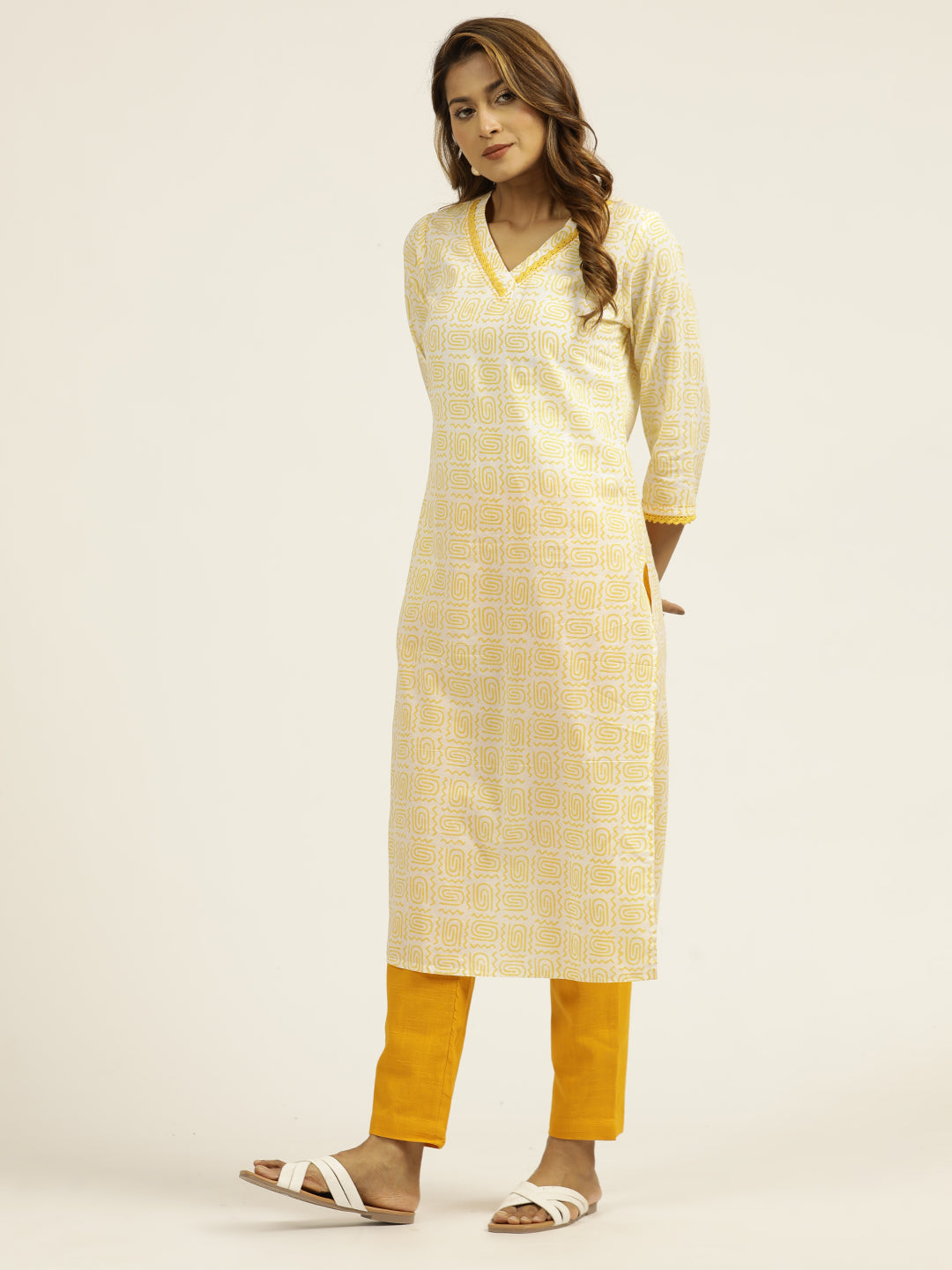 ABSTRACT STRAIGHT KURTA