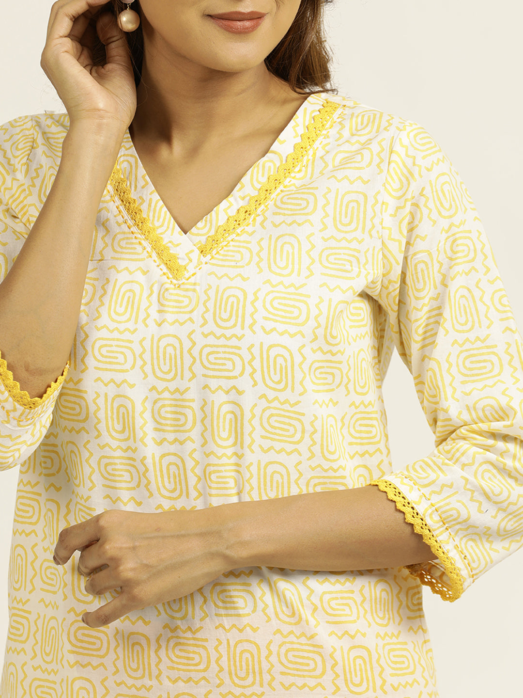 ABSTRACT STRAIGHT KURTA