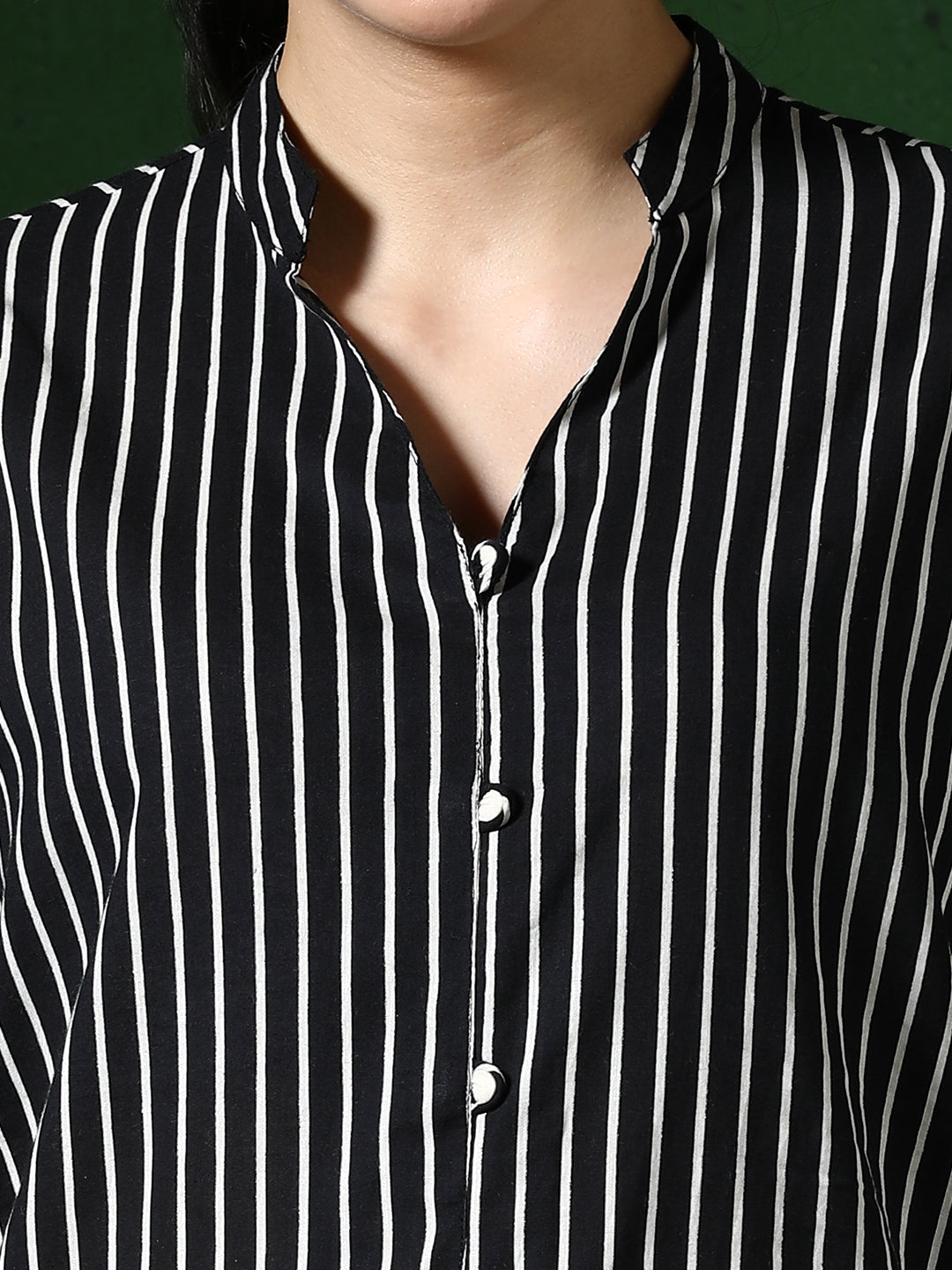 Striped Printed A-Line Pure Cotton Kurta & Palazzos Sets