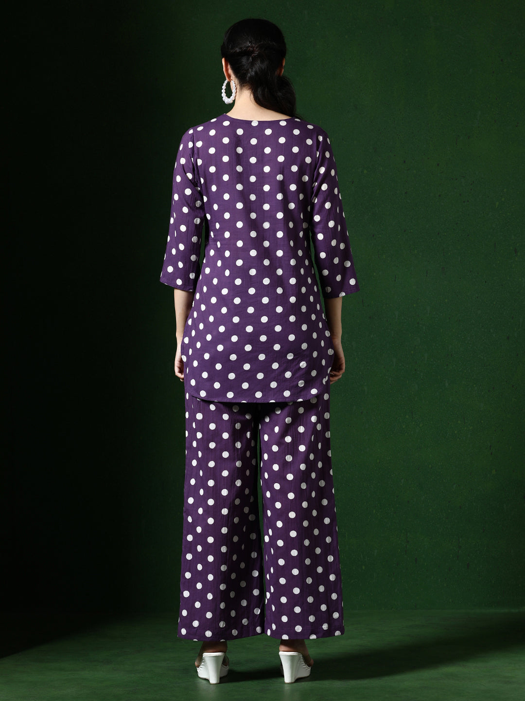 Floral Printed A-Line Pure Cotton Kurta & Palazzos Sets