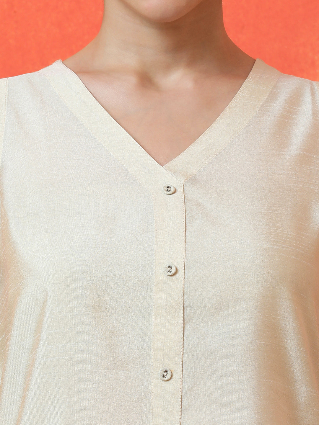 Solid Straight silk blend Kurta & Trousers Sets