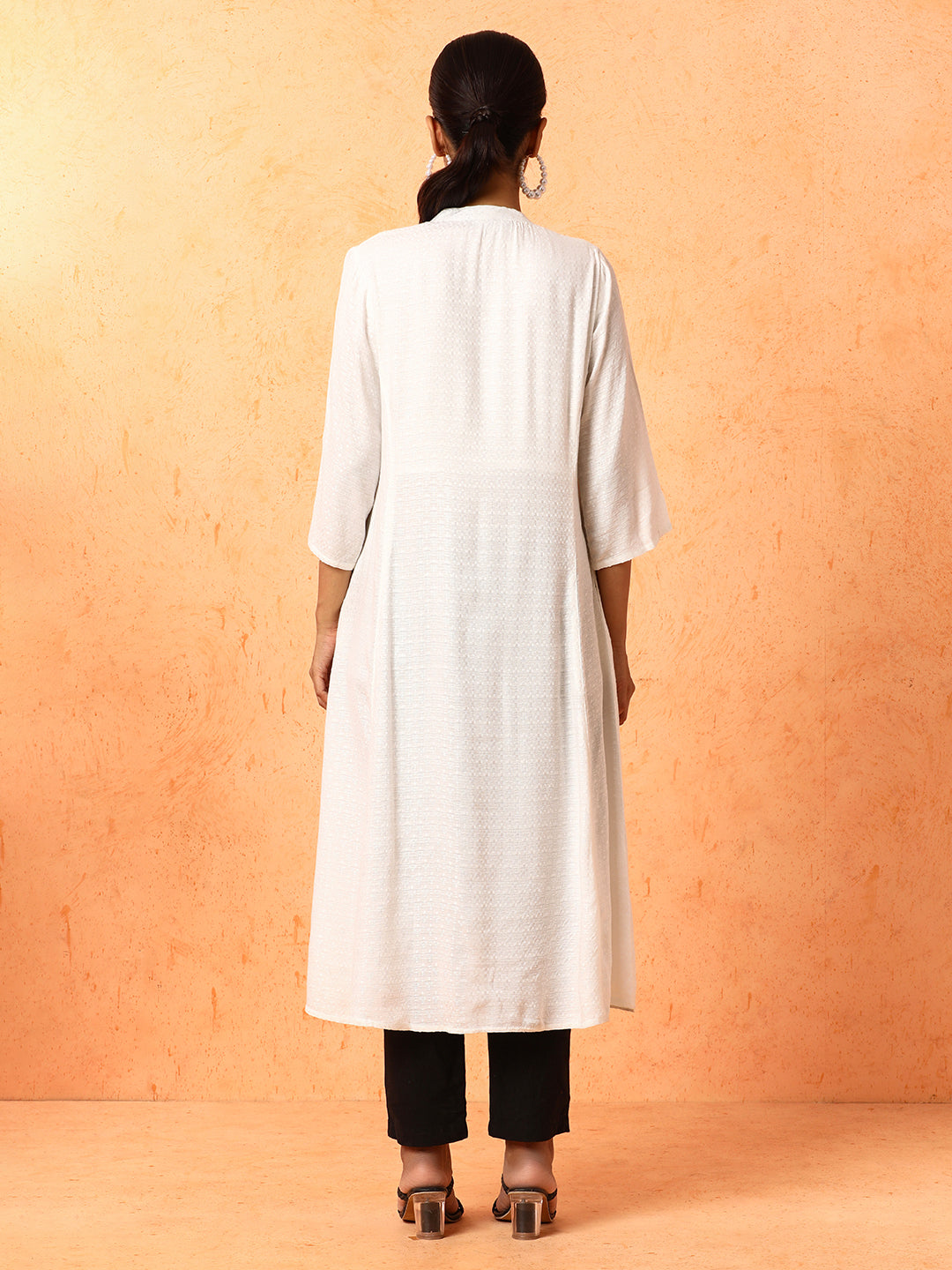 Floral Embroidered A-Line Kurta