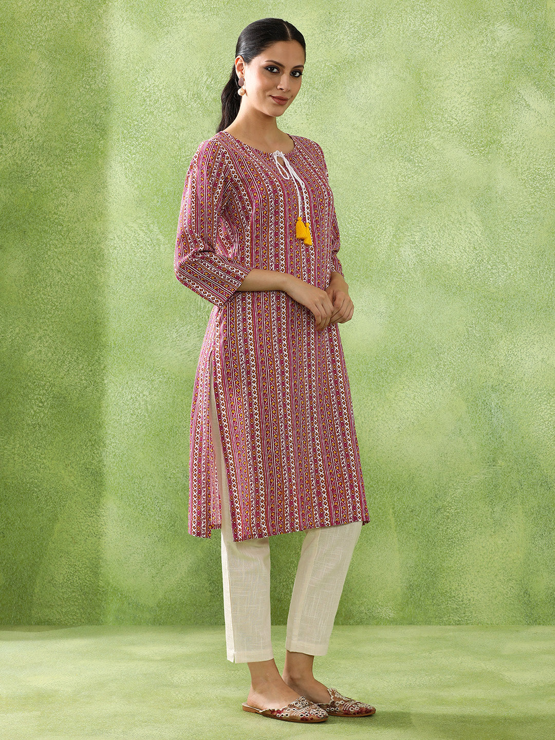 Floral Printed Straight Kurta