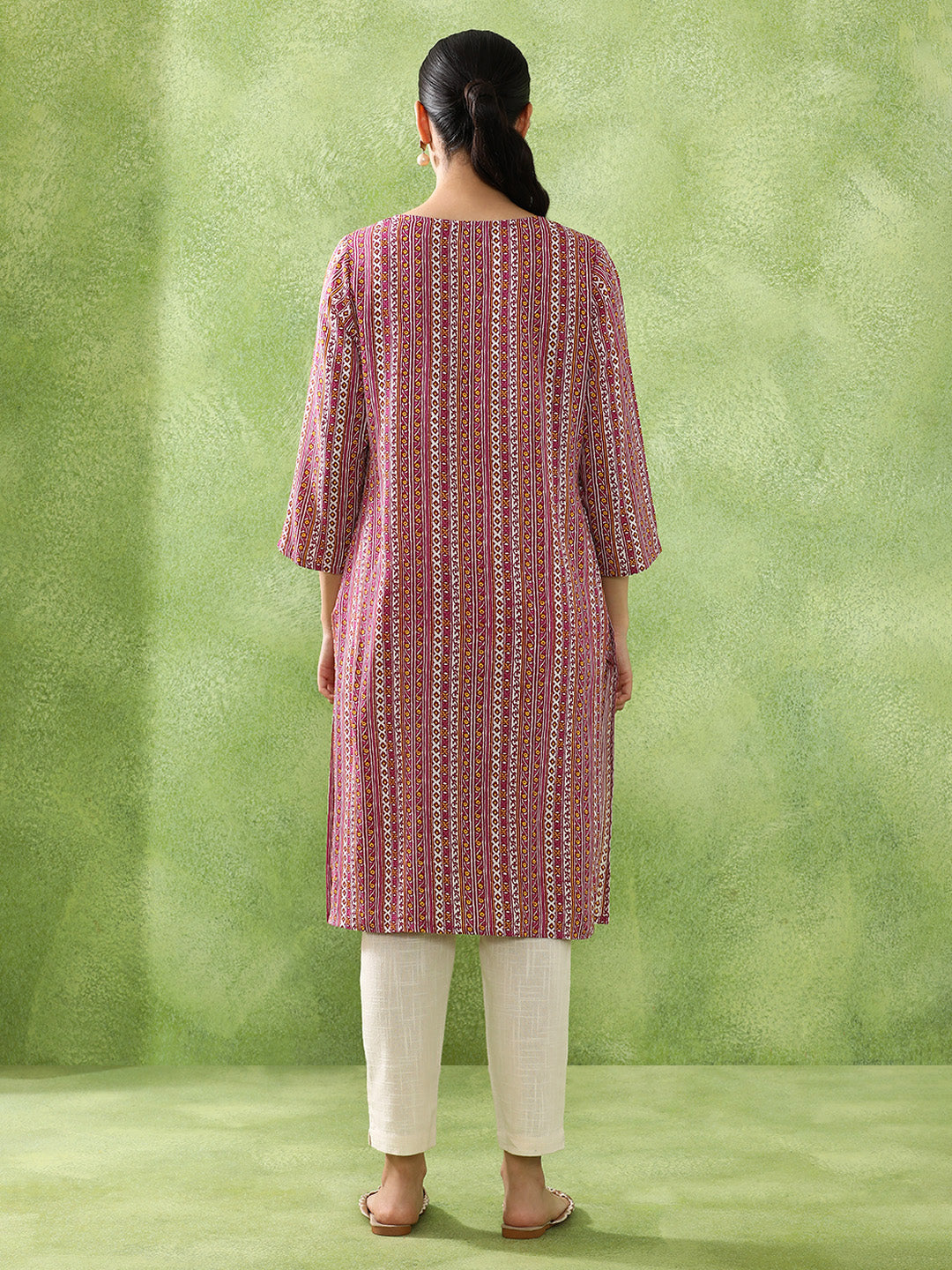 Floral Printed Straight Kurta