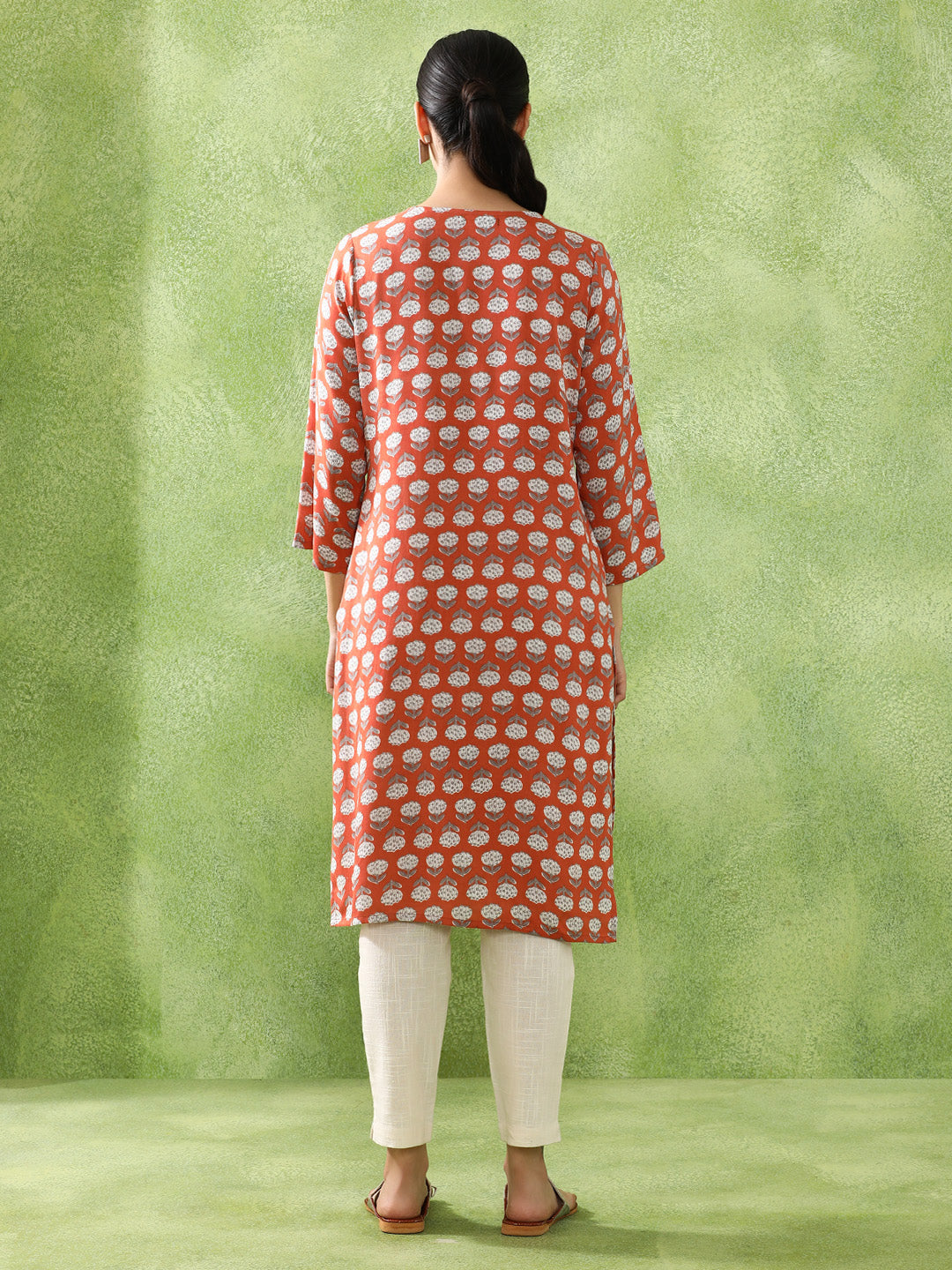 Floral Printed Straight Kurta