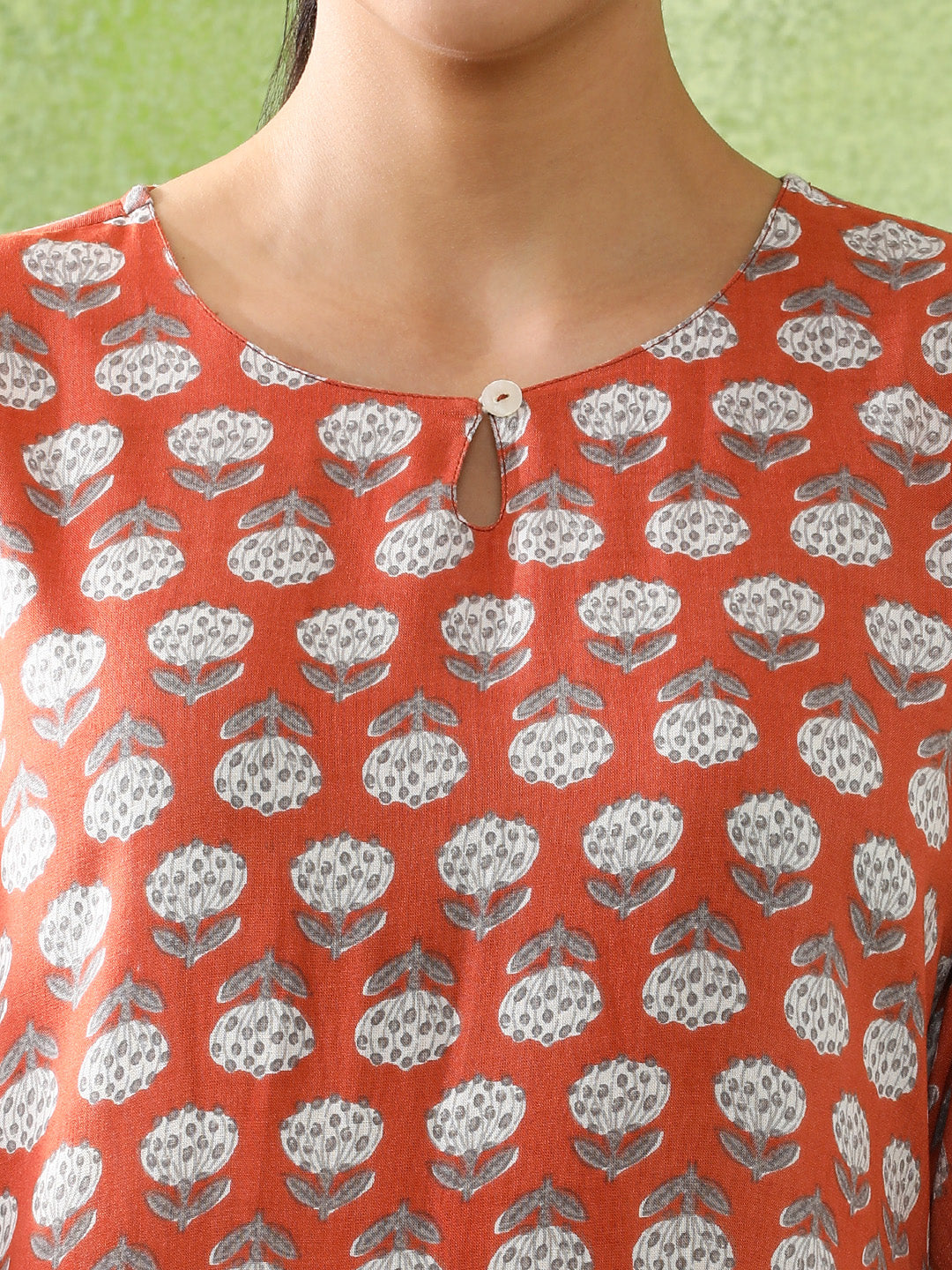 Floral Printed Straight Kurta