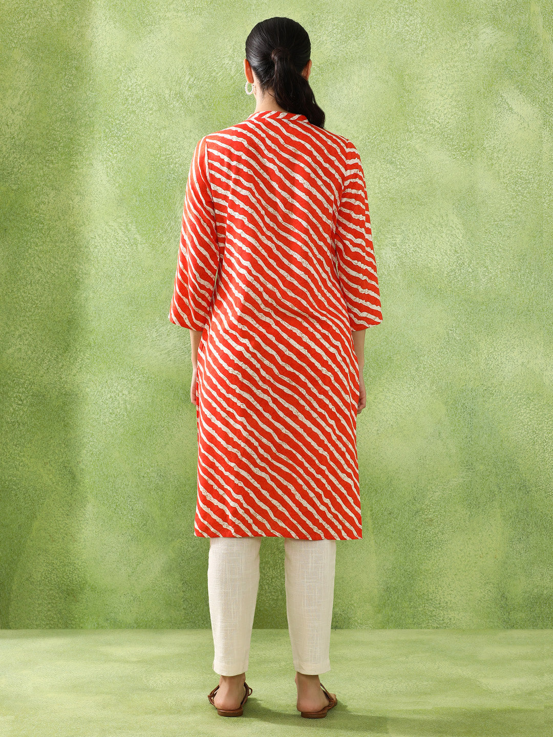 Leheriya Printed Straight Kurta