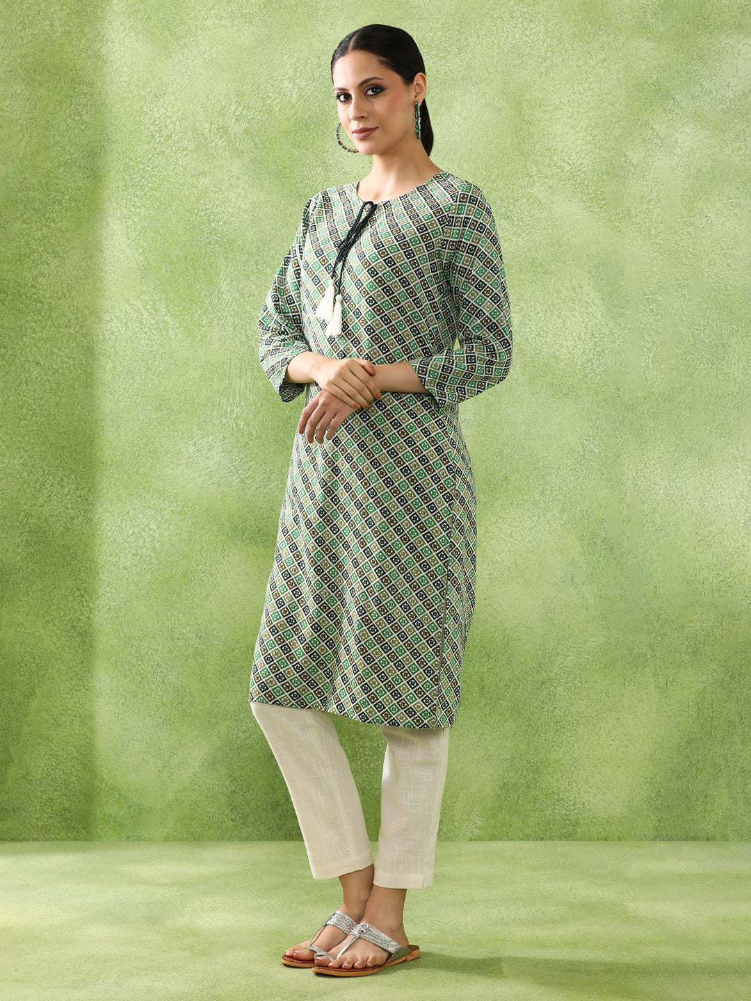 Floral Printed Straight Kurta