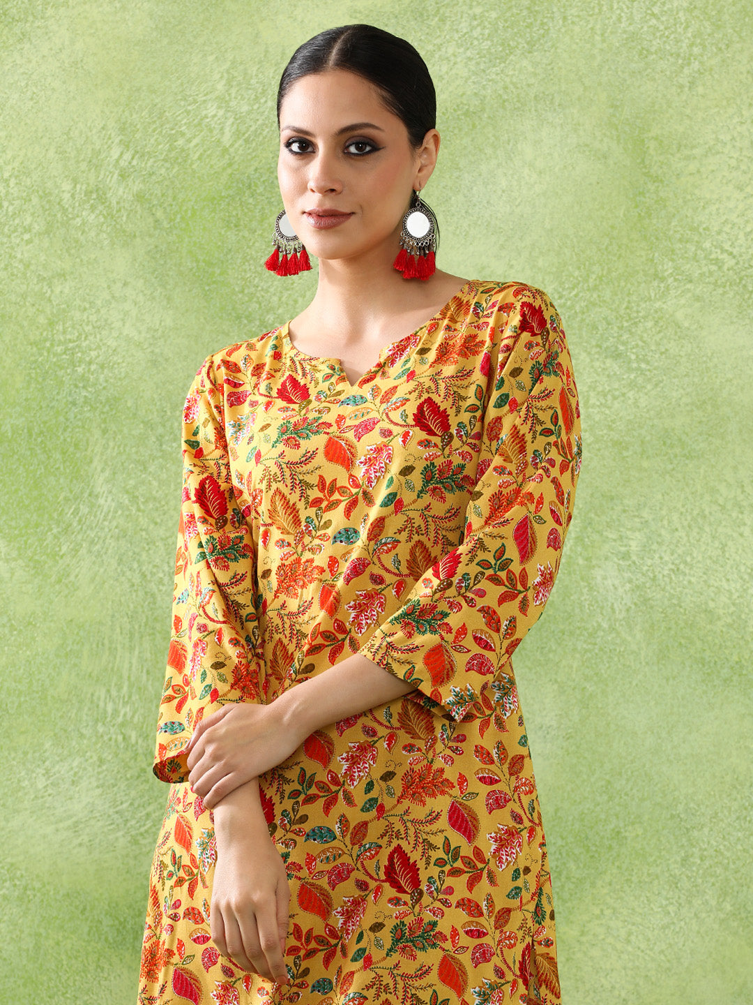 Floral Printed Straight Kurta