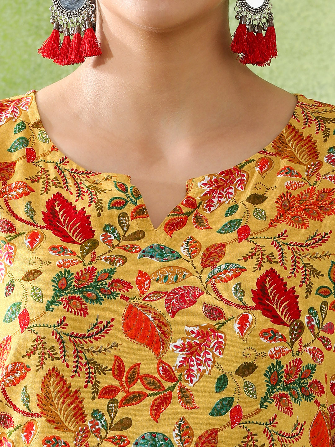 Floral Printed Straight Kurta