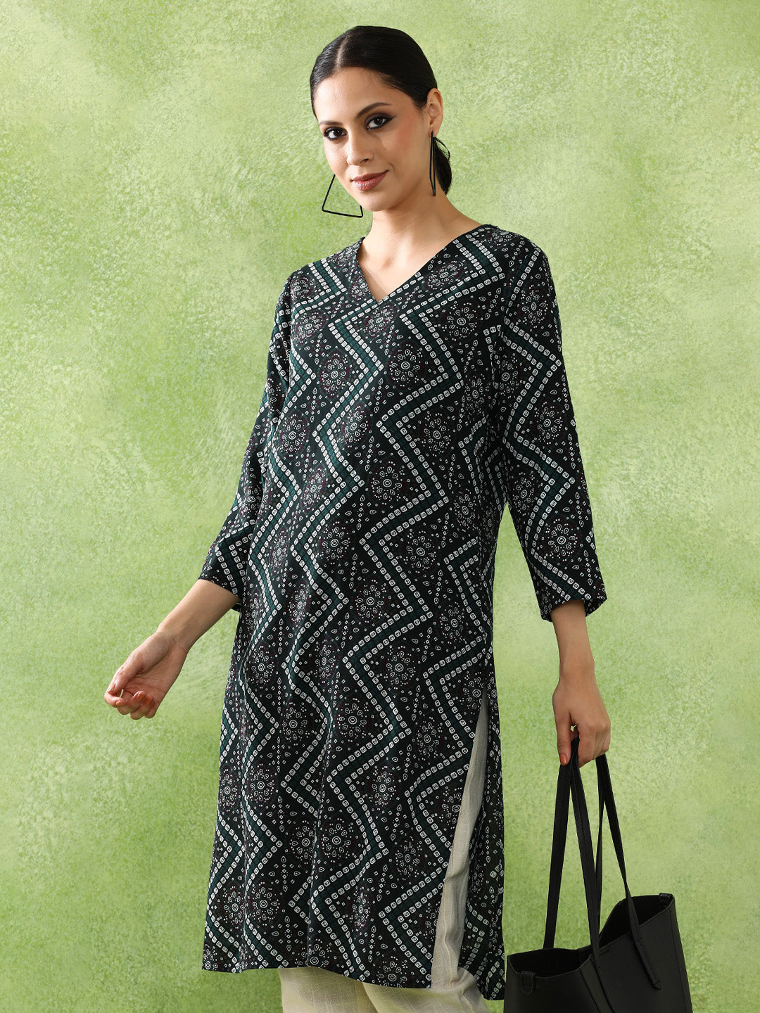 Floral Printed Straight Kurta