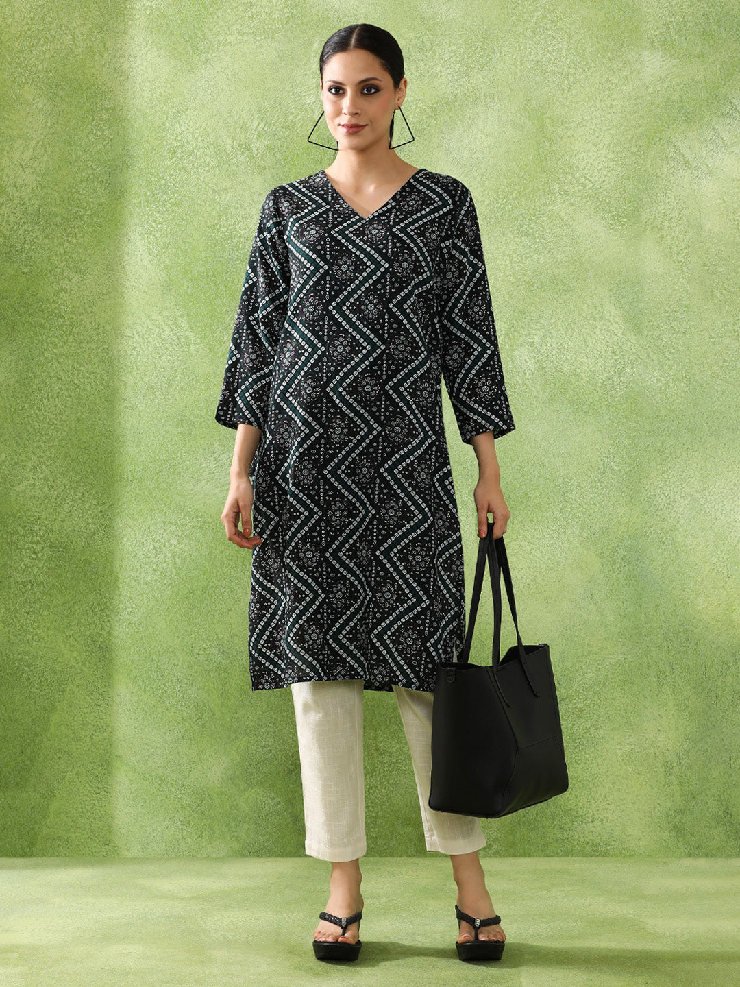 Floral Printed Straight Kurta