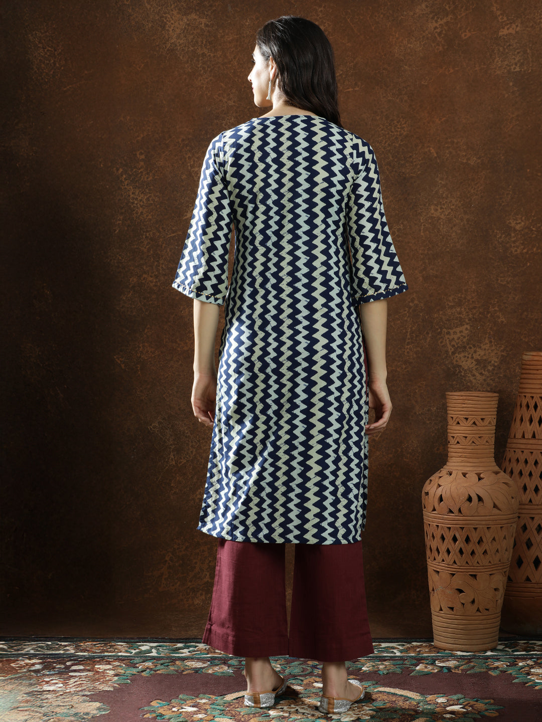 Floral Printed Straight Pure Cotton Kurta