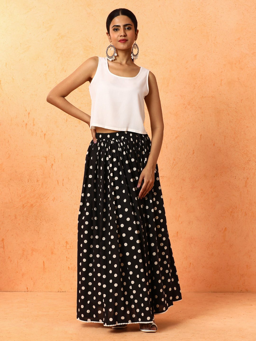 Floral Printed Pure Cotton Long Skirt