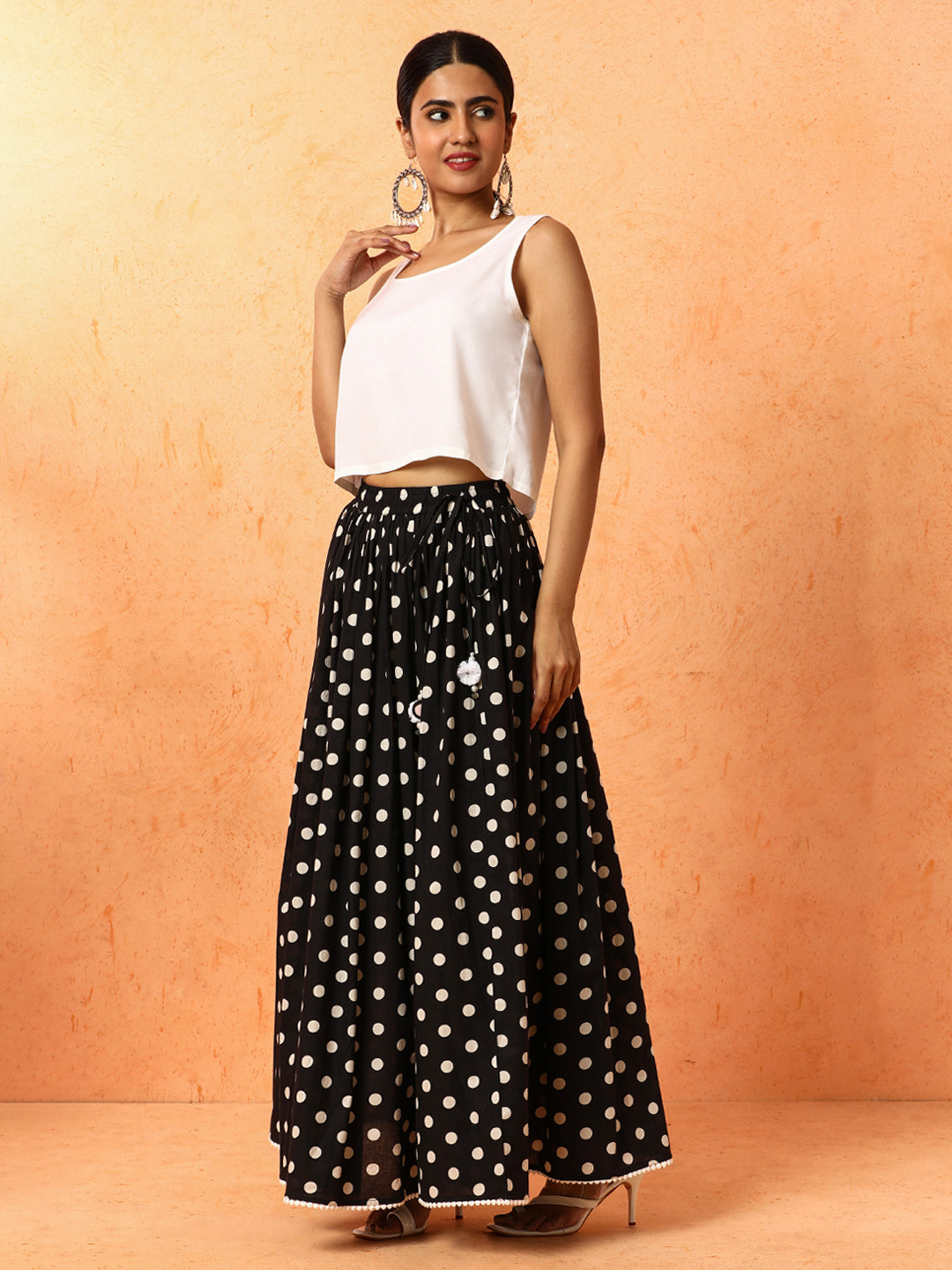 Floral Printed Pure Cotton Long Skirt