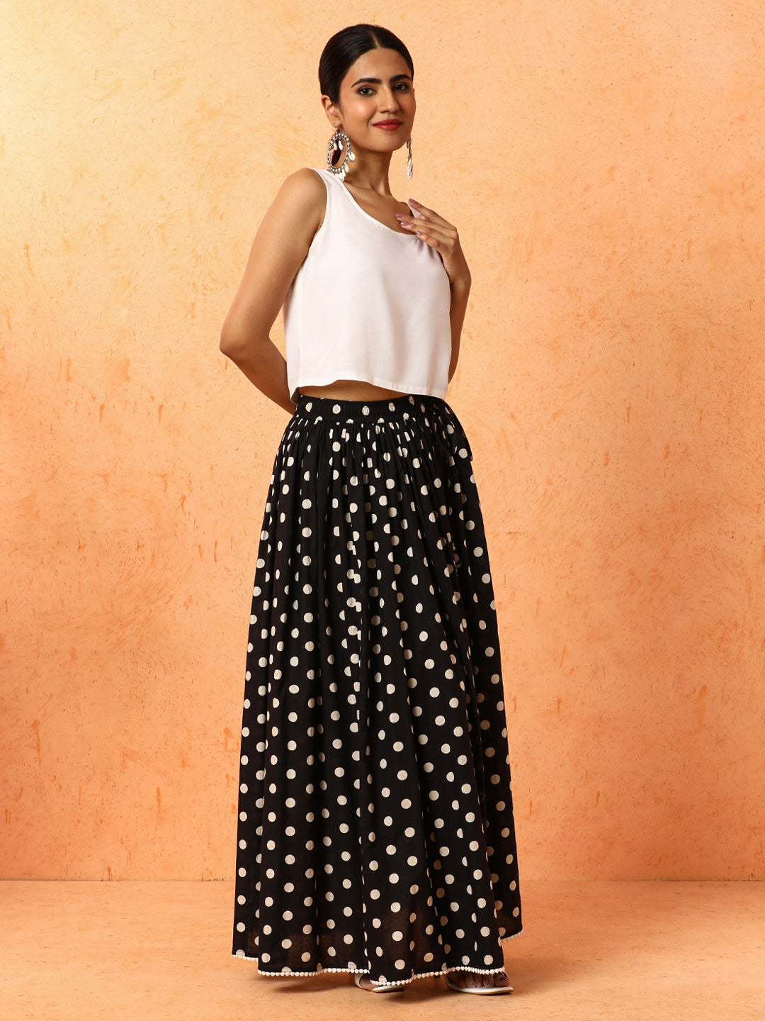Floral Printed Pure Cotton Long Skirt