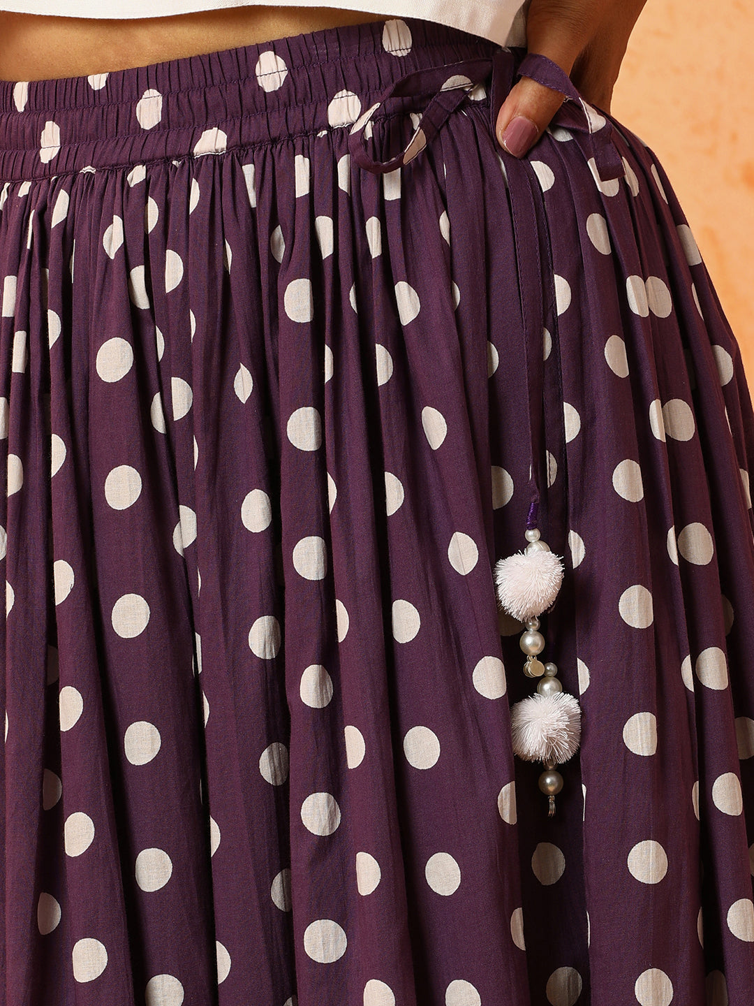 Floral Printed Pure Cotton Long Skirt