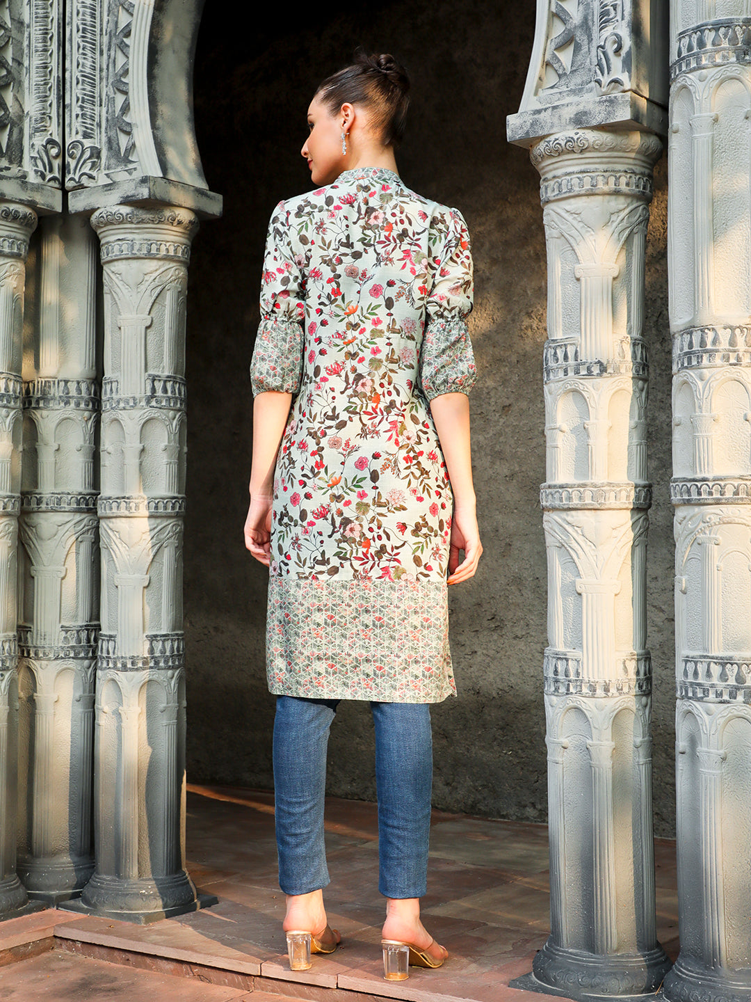 Floral Printed Straight Kurta