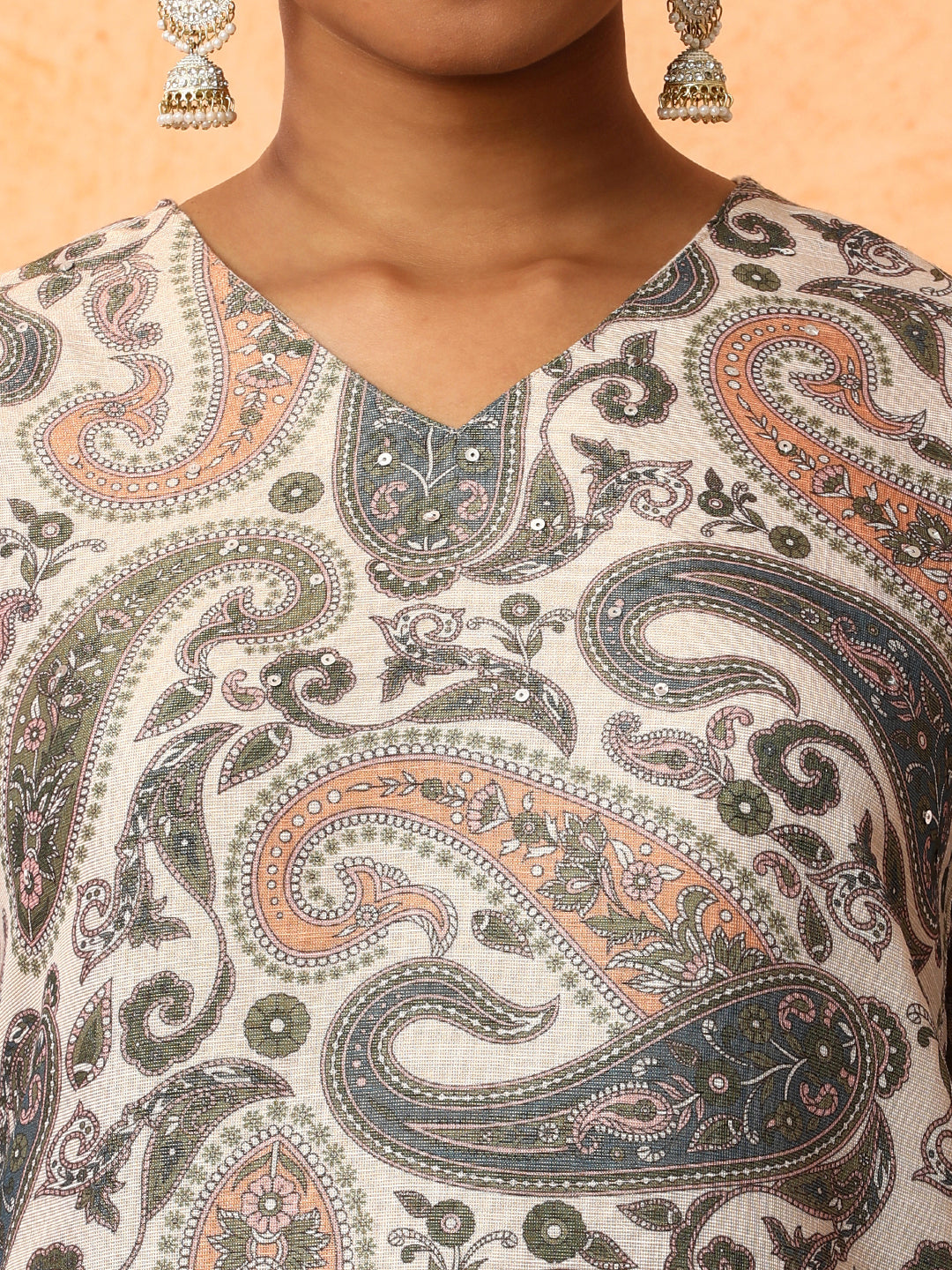 Floral Embroidered A-Line Silk Blend Kurta & Trousers Sets