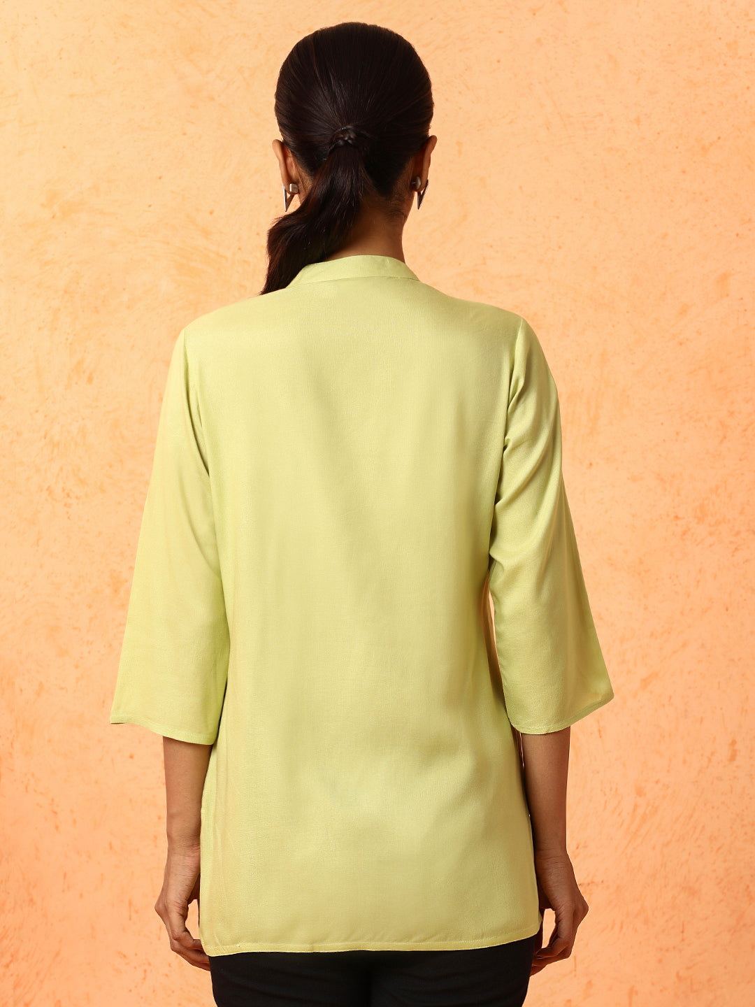 Solid Printed A-Line Kurta