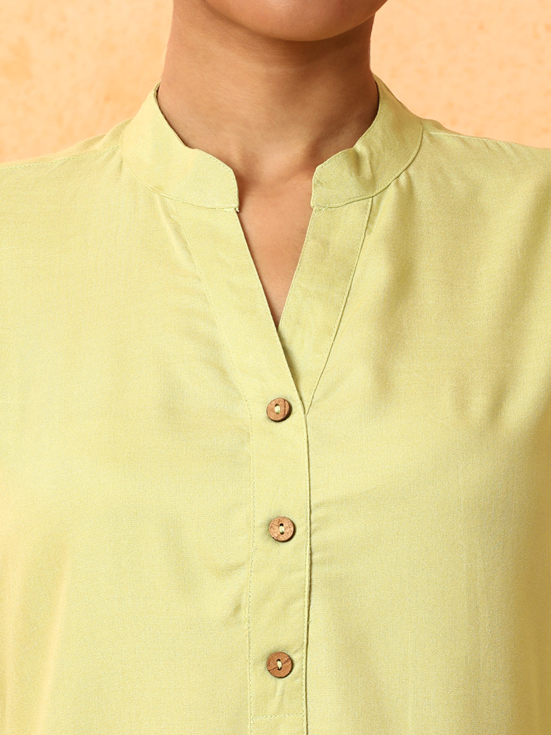 Solid Printed A-Line Kurta