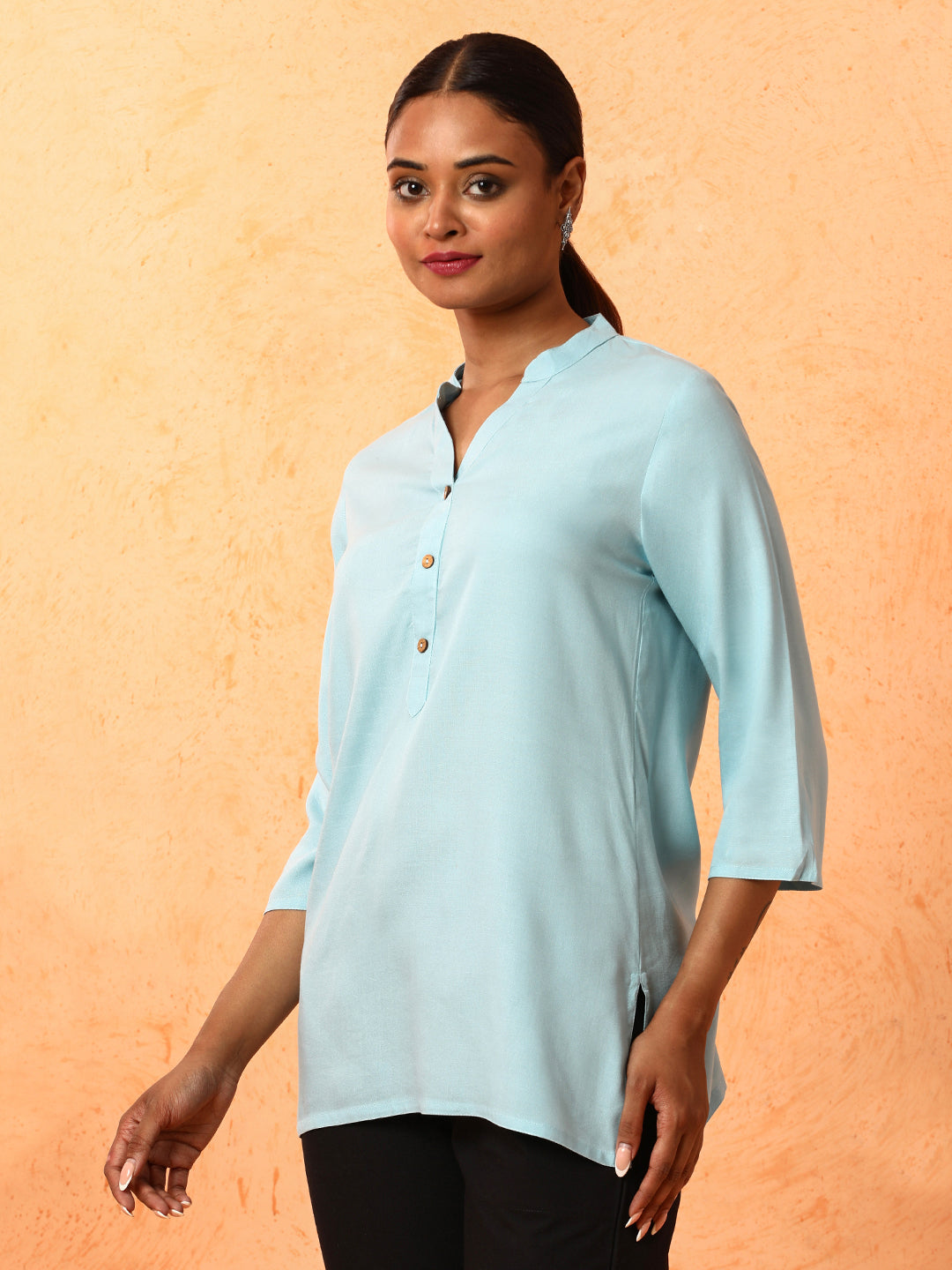 Solid Printed A-Line Kurta