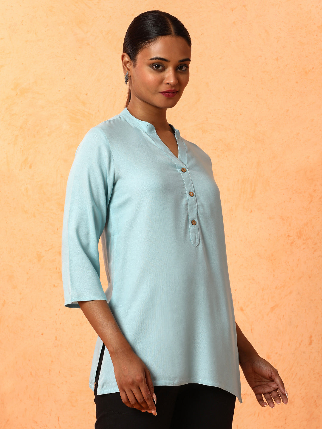 Solid Printed A-Line Kurta