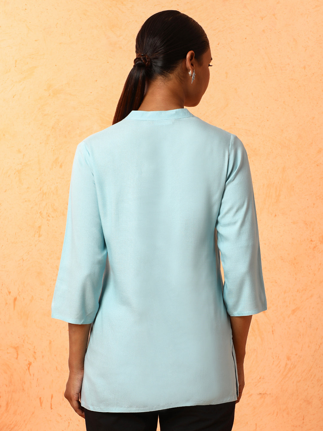 Solid Printed A-Line Kurta