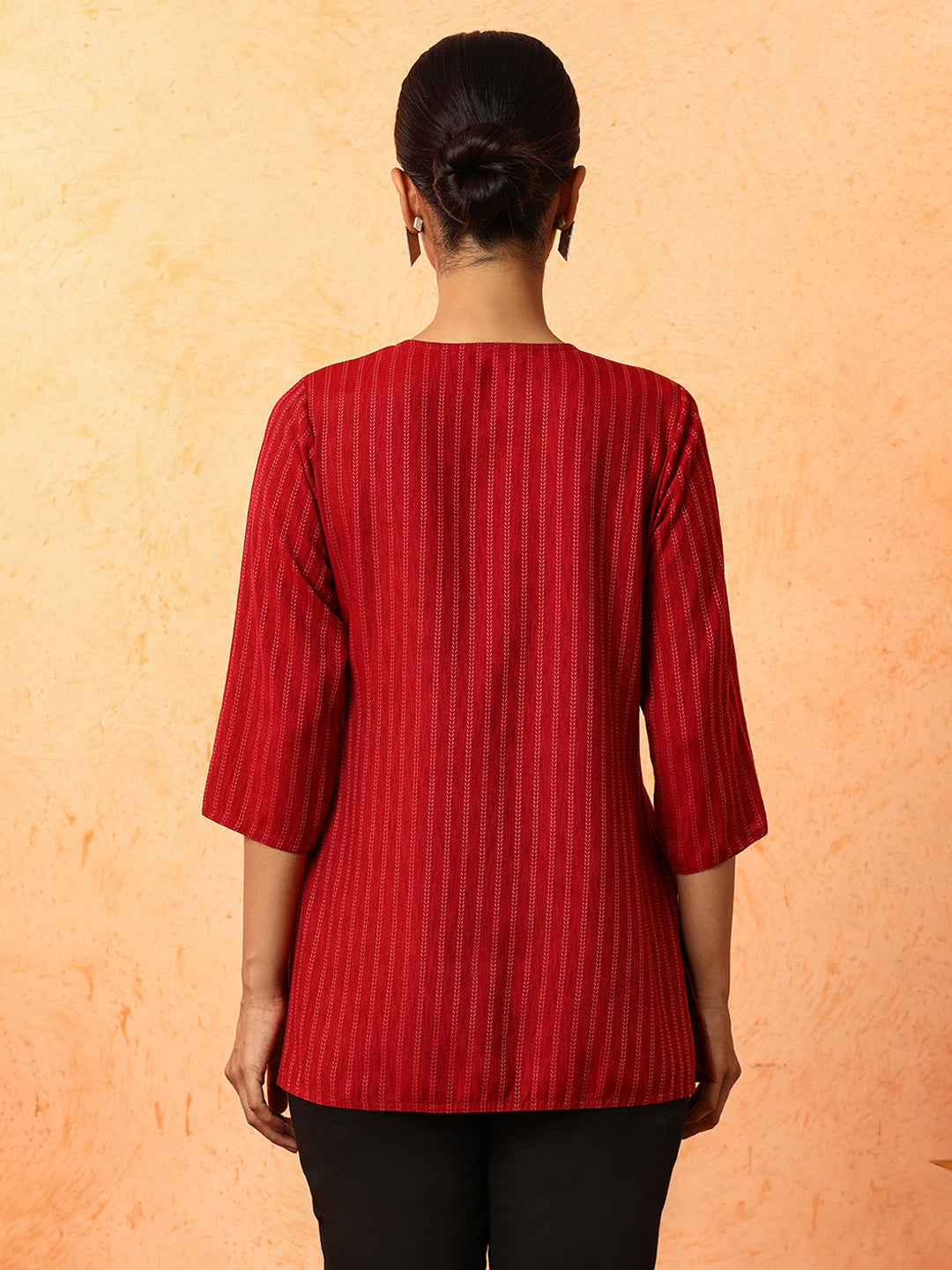 Striped Printed A-Line Kurta