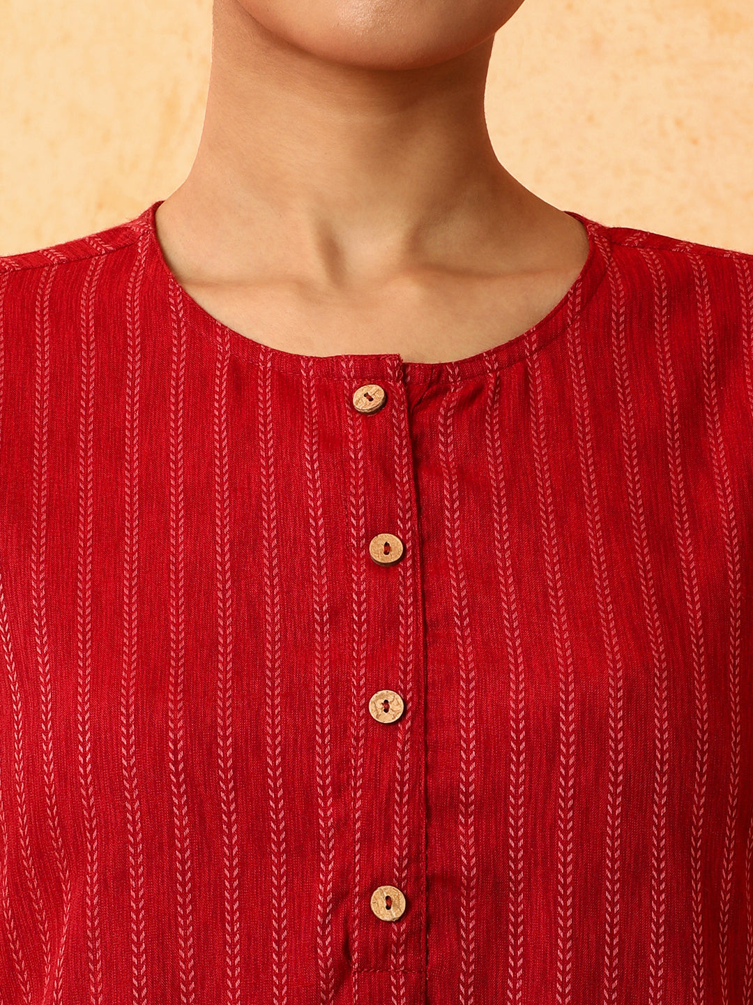 Striped Printed A-Line Kurta