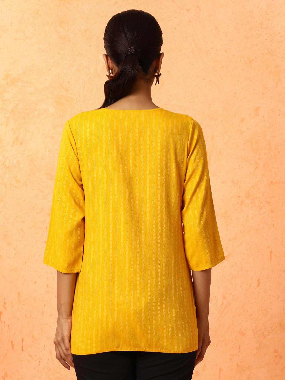 Striped Printed A-Line Kurta