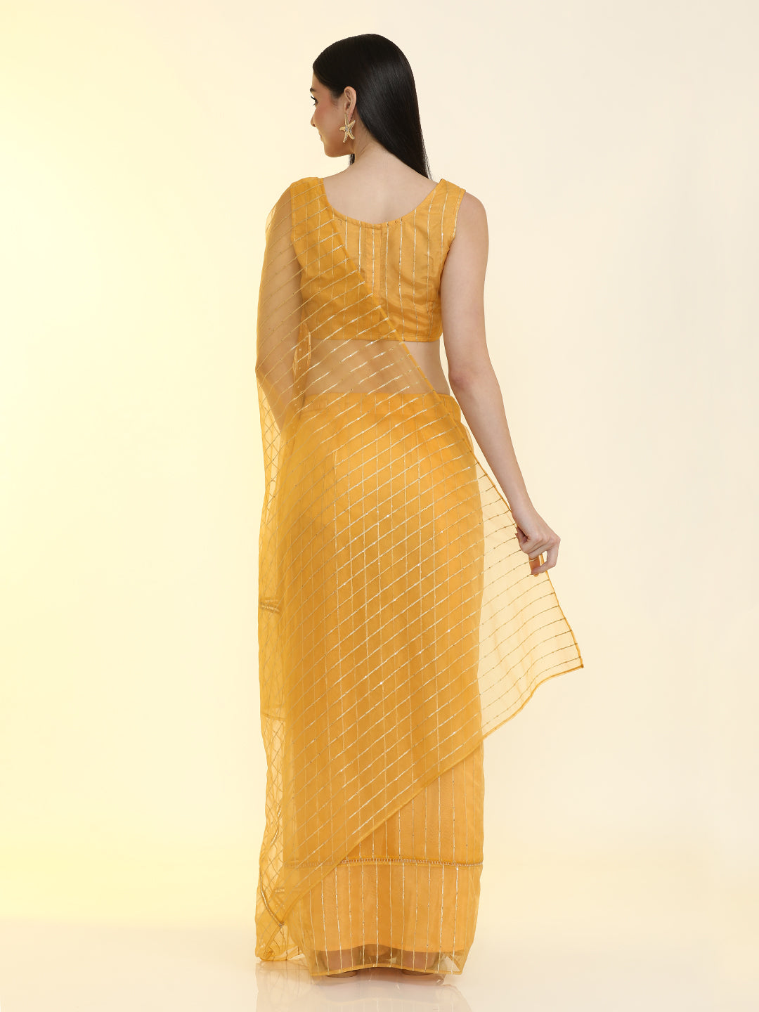 Ready to Wear Embellished Organza Saree