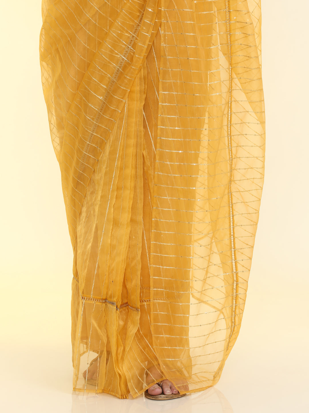 Ready to Wear Embellished Organza Saree