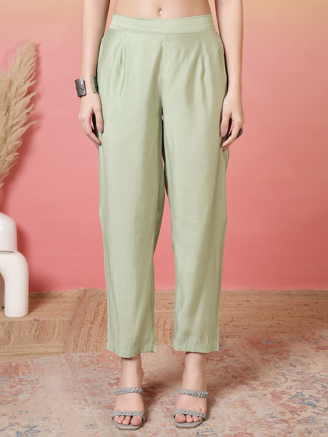 Leheriya Embroidered Straight Kurta & Trousers Sets