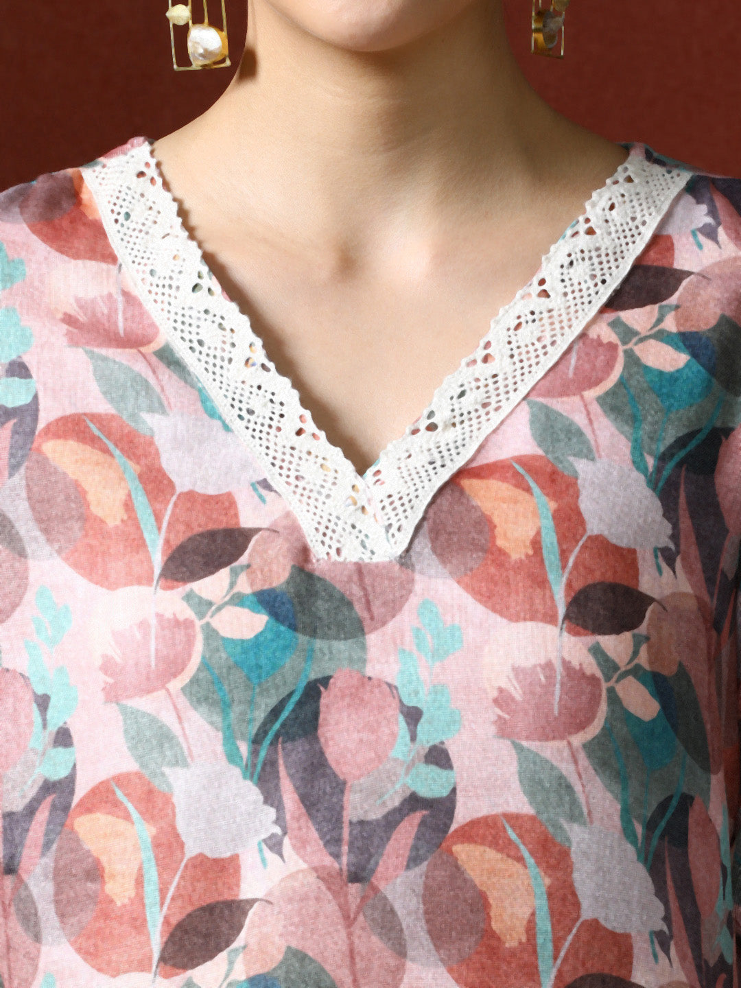 Floral Printed Straight Kurta