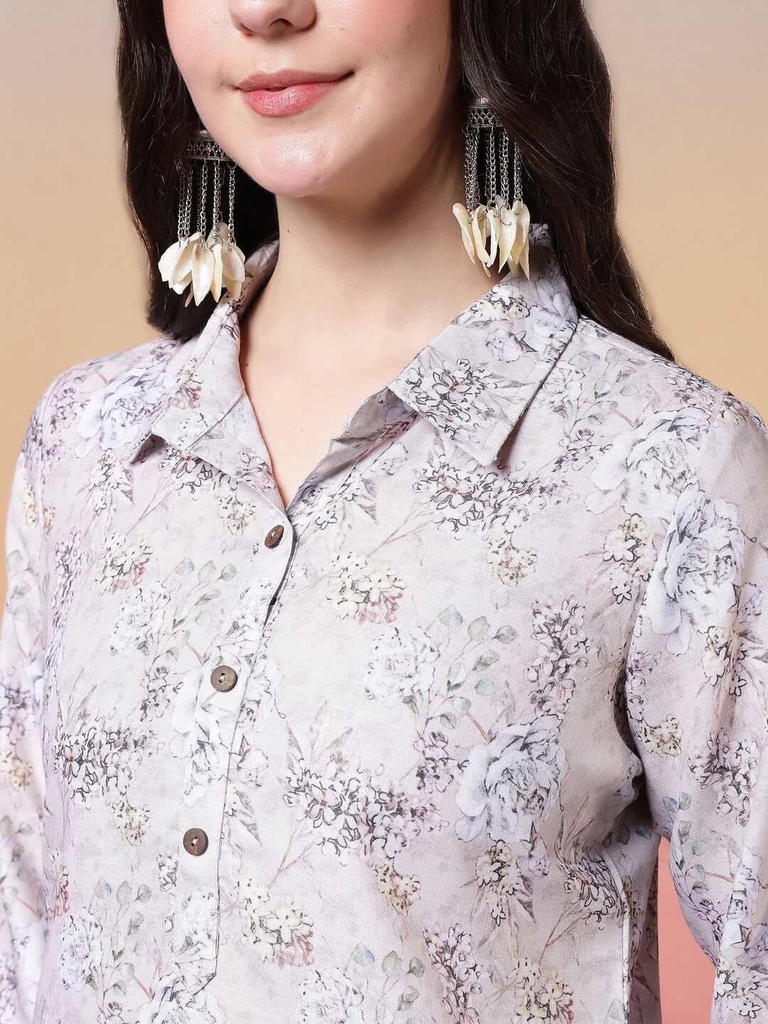 Floral Printed Straight Kurta