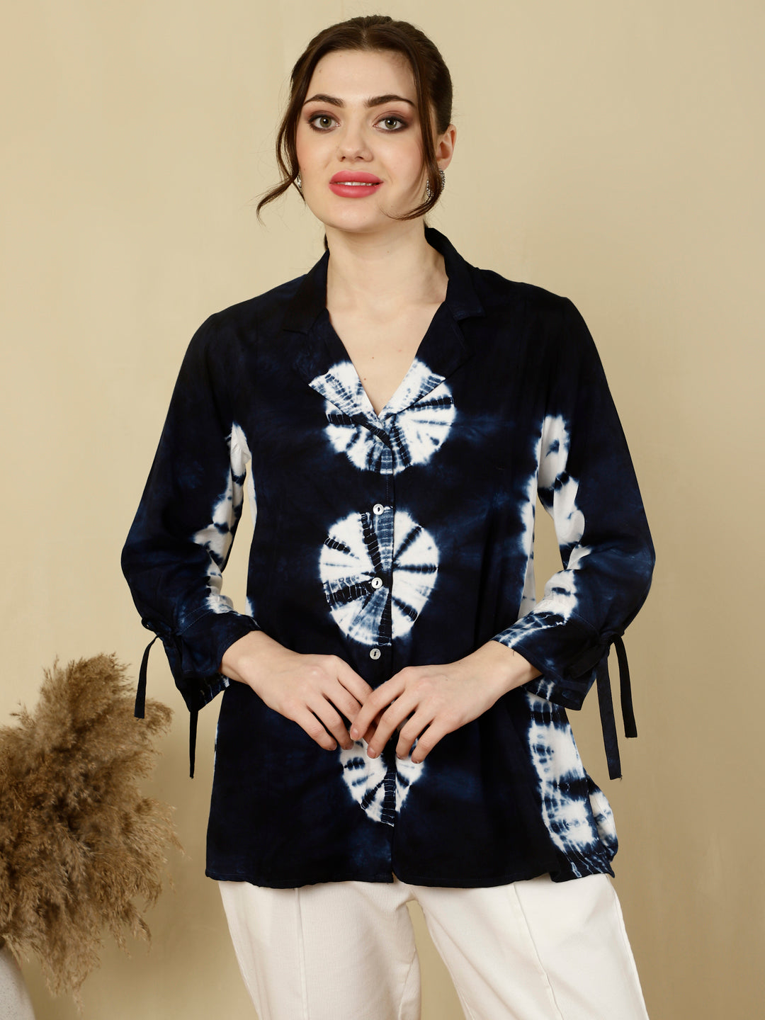 Navy Blue Tie Dye Shirt