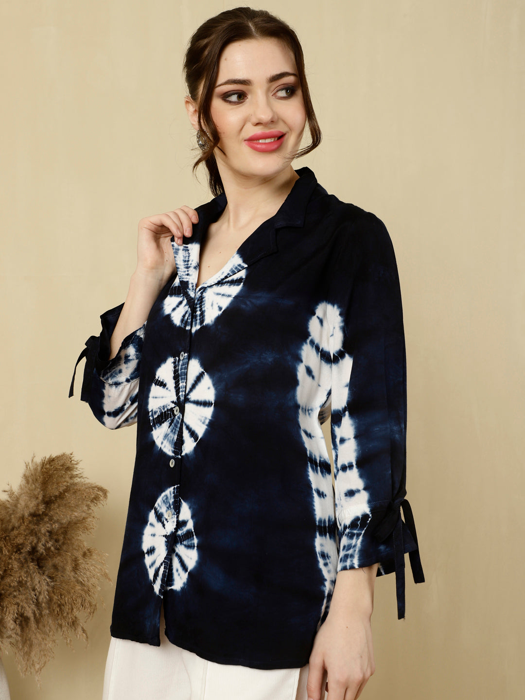 Navy Blue Tie Dye Shirt