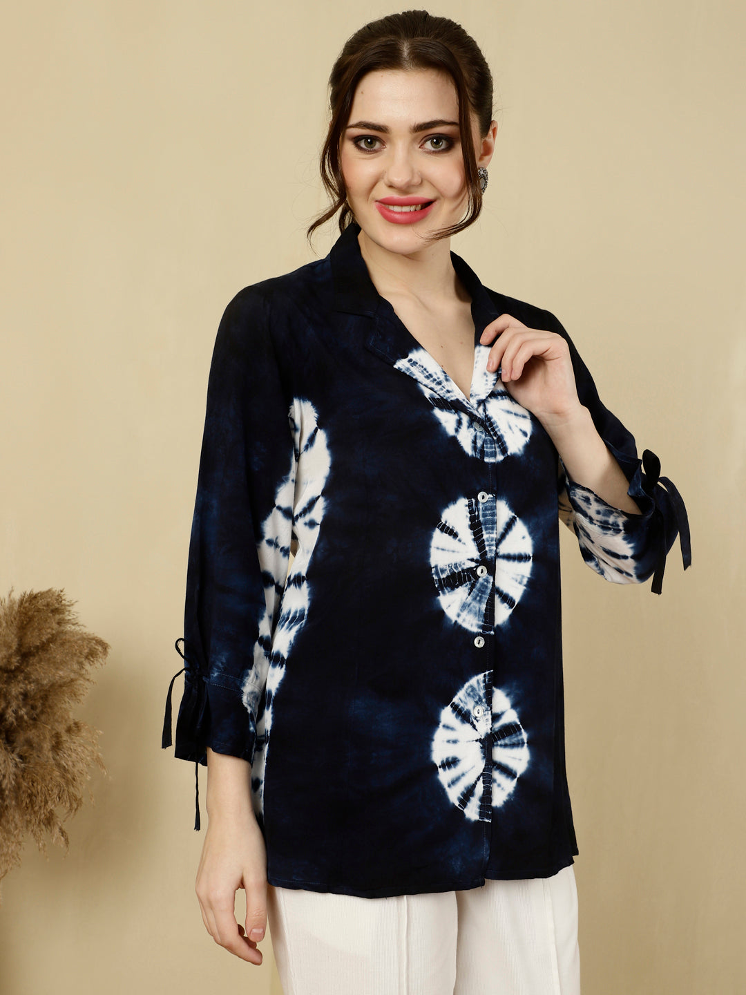 Navy Blue Tie Dye Shirt